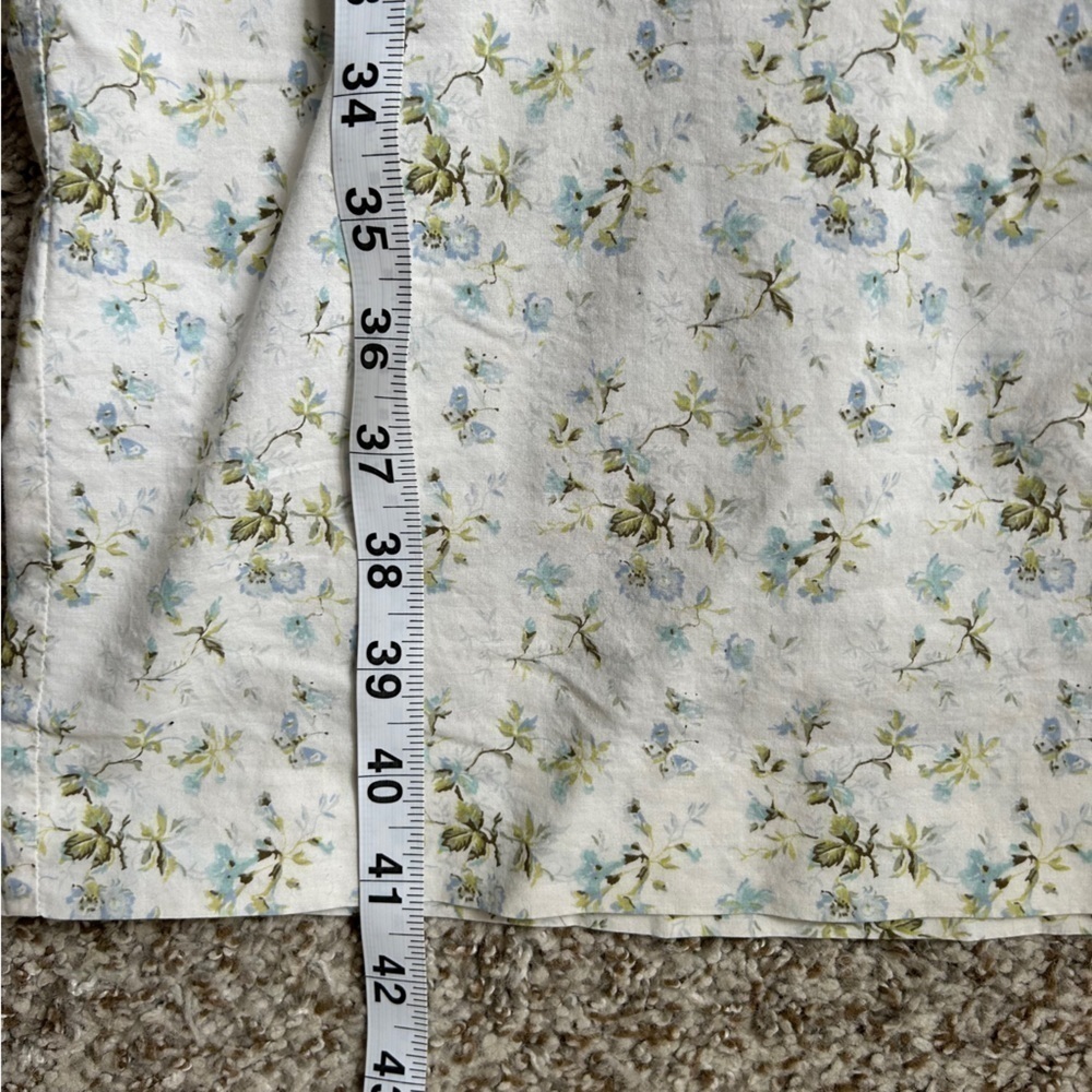 Vintage Laura Ashley White Floral Midi Dress Lightweight Summer Casual Size 12 - Picture 8 of 11